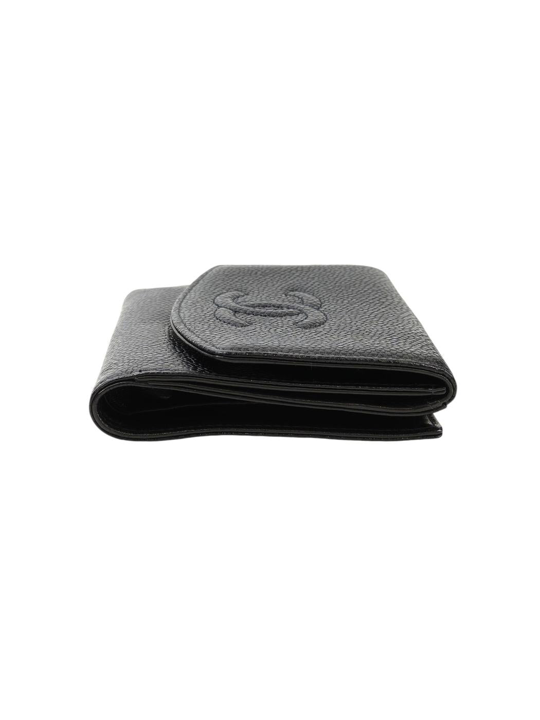 CHANEL Coco Mark Bi-Fold Wallet Black Control number: 11580