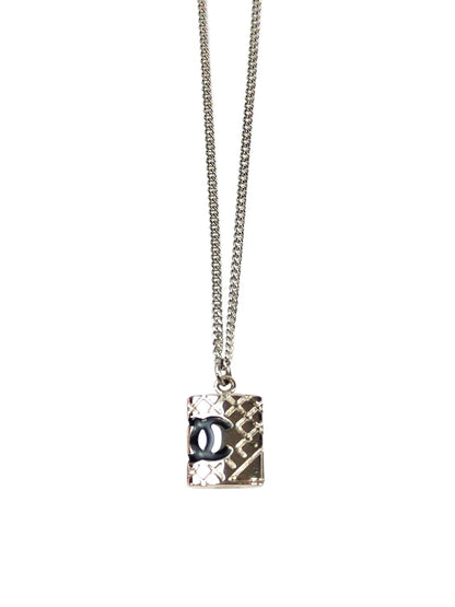 CHANEL Cambon Line Coco Mark Necklace Silver Model number: 11587