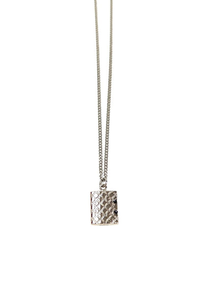 CHANEL Cambon Line Coco Mark Necklace Silver Model number: 11587