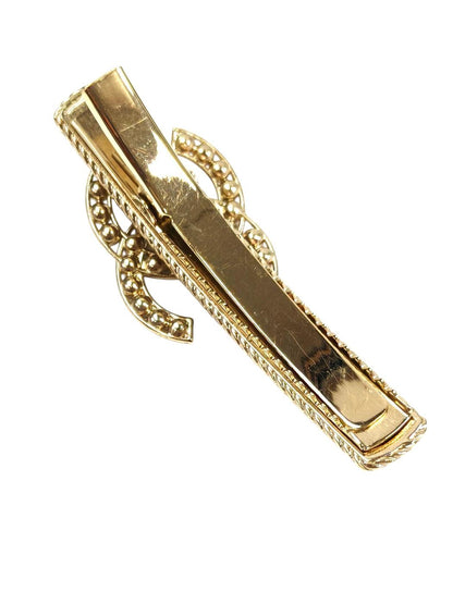 CHANEL Coco Mark 2022 Rhinestone Faux Pearl Barrette Gold Control Number: 11636
