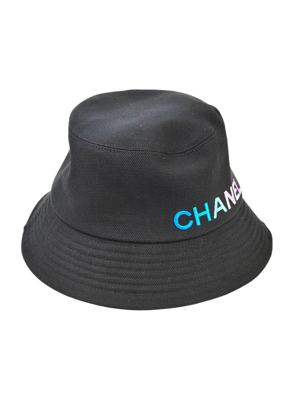 CHANEL Logo Embroidered Bucket Hat Black Ref: 11680