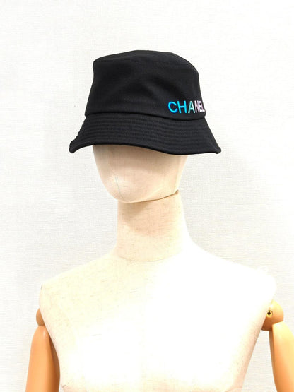 CHANEL Logo Embroidered Bucket Hat Black Ref: 11680