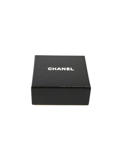 CHANEL Coco Mark Rhinestone Earrings, Collection Plate Present, 01P, Silver, 2001 Spring/Summer, Control Number: 11751