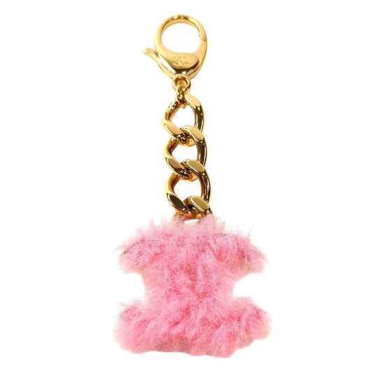 CHANEL Coco Mark Pink Fur Keychain B24C Gold Hardware Management Number: 11822
