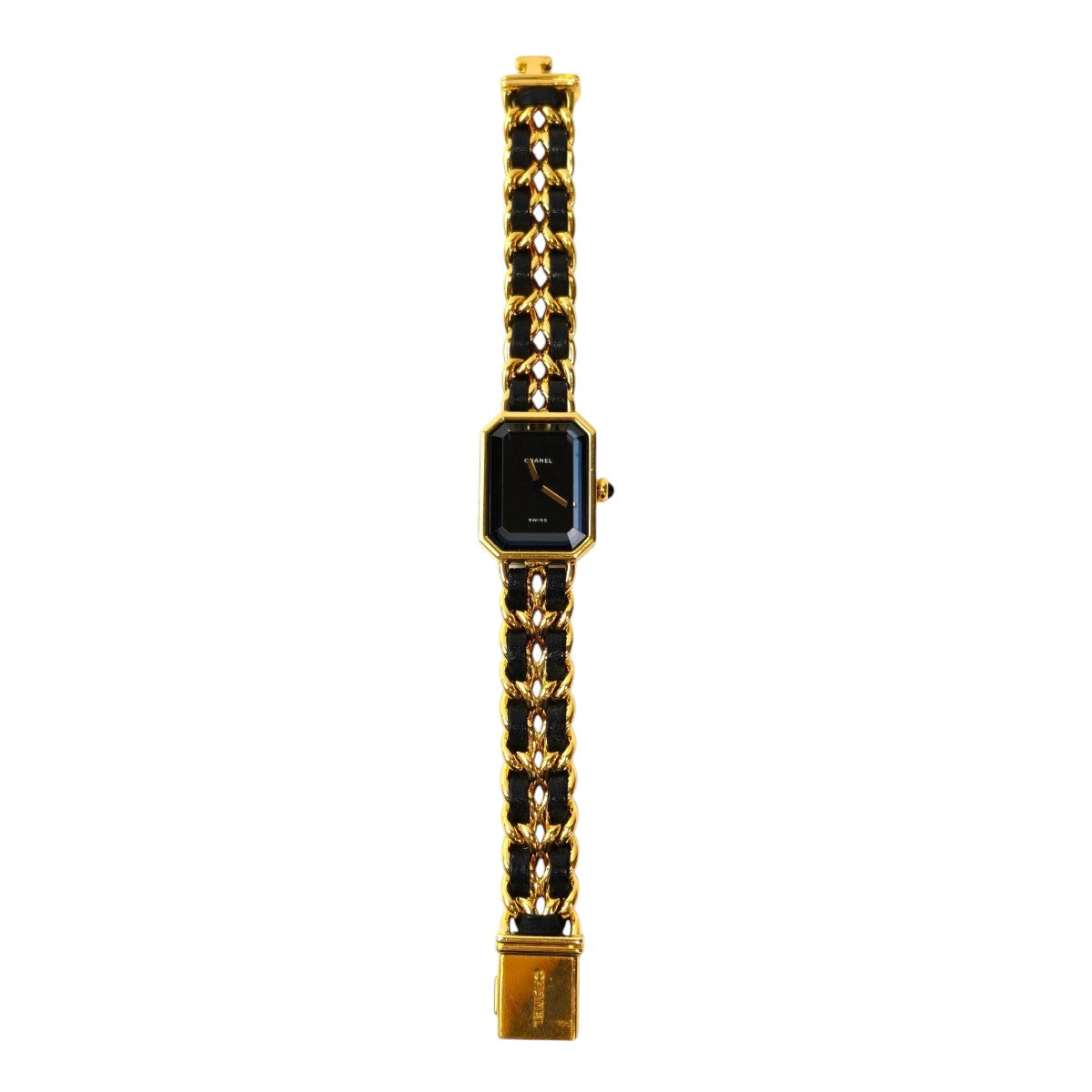 CHANEL シャネル プルミエール Mサイズ H0001 腕時計 黒×金 管理番号：11840