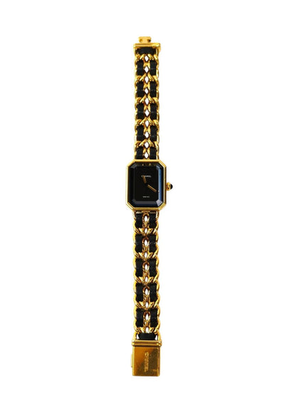 CHANEL シャネル プルミエール Mサイズ H0001 腕時計 黒×金 管理番号：11840