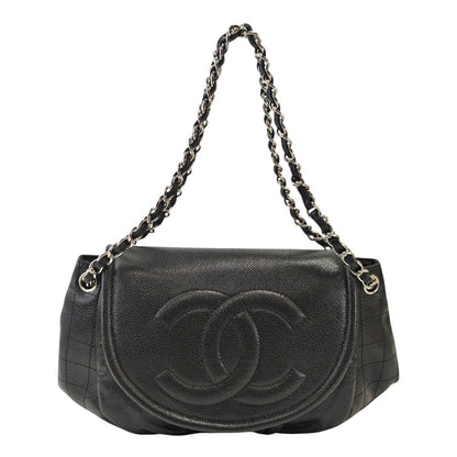 CHANEL 半月形CC标志 15号鱼子酱皮SV金属件 链条单肩包 2012 管理编号：11862