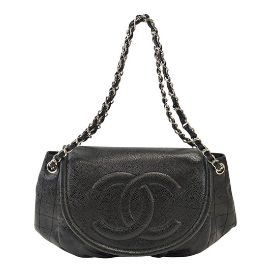 CHANEL Half Moon CC Mark 15 Caviar Skin SV Hardware Chain Shoulder 2012 Control Number: 11862