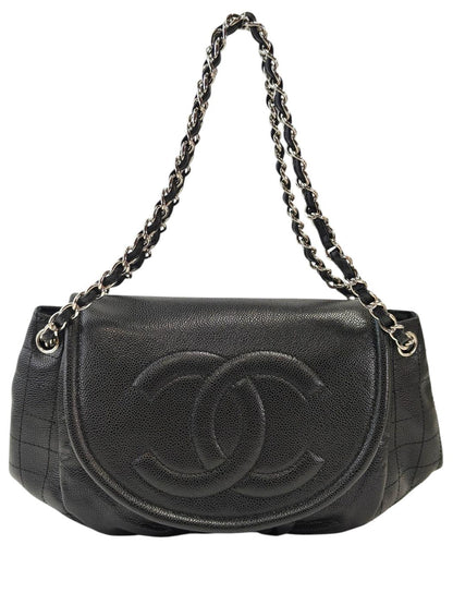 CHANEL 半月形CC标志 15号鱼子酱皮SV金属件 链条单肩包 2012 管理编号：11862