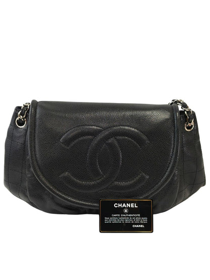 CHANEL 半月形CC标志 15号鱼子酱皮SV金属件 链条单肩包 2012 管理编号：11862