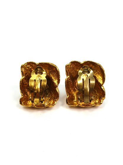 CHANEL Vintage Color Stone 26 Earrings, Gold Plated with Blue Stones, Blue, Reference Number: 1463