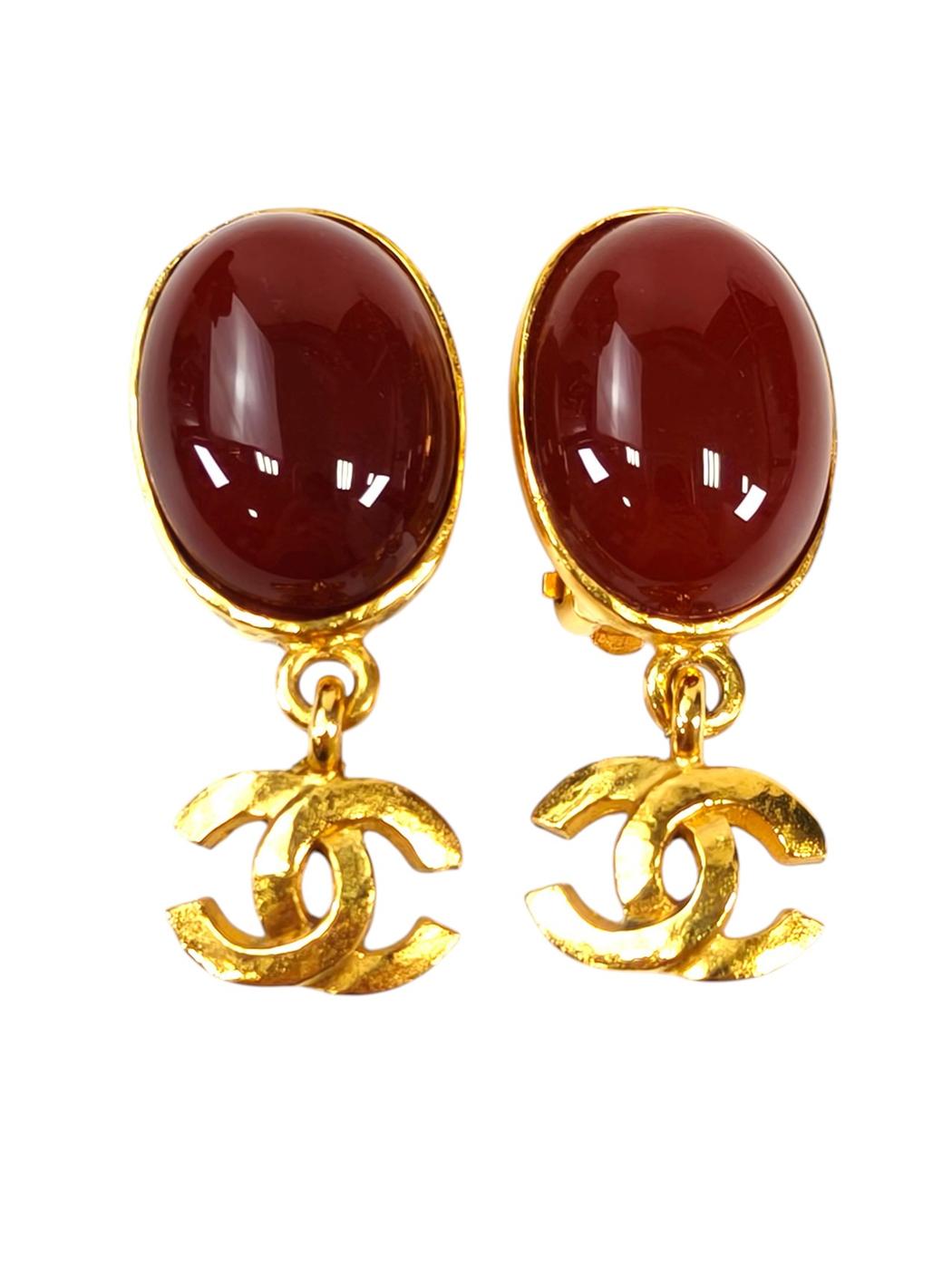 CHANEL Coco Mark Color Stone Earrings Control Number: 1602