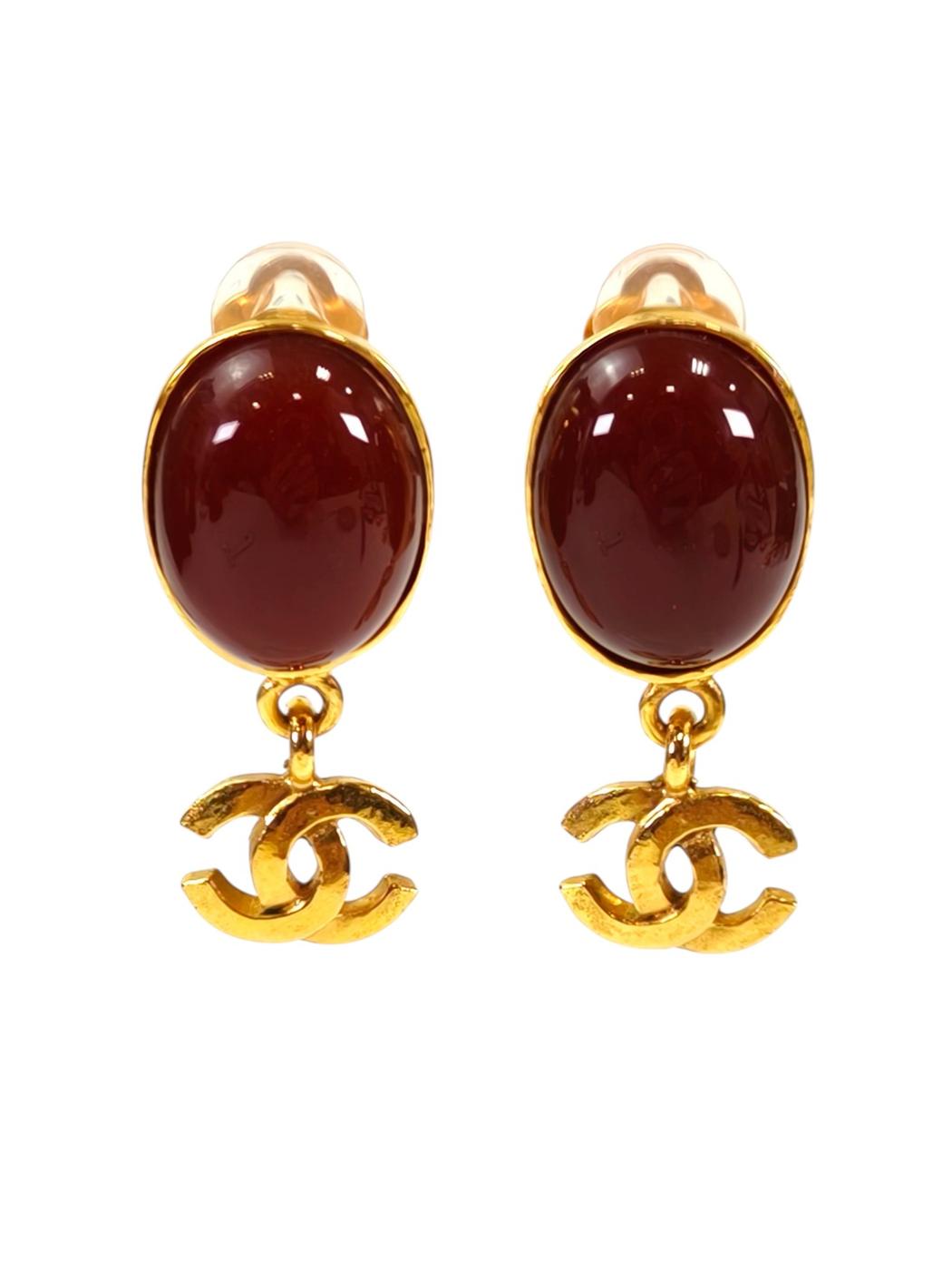 CHANEL Coco Mark Color Stone Earrings Control Number: 1602
