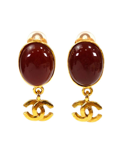 CHANEL Coco Mark Color Stone Earrings Control Number: 1602