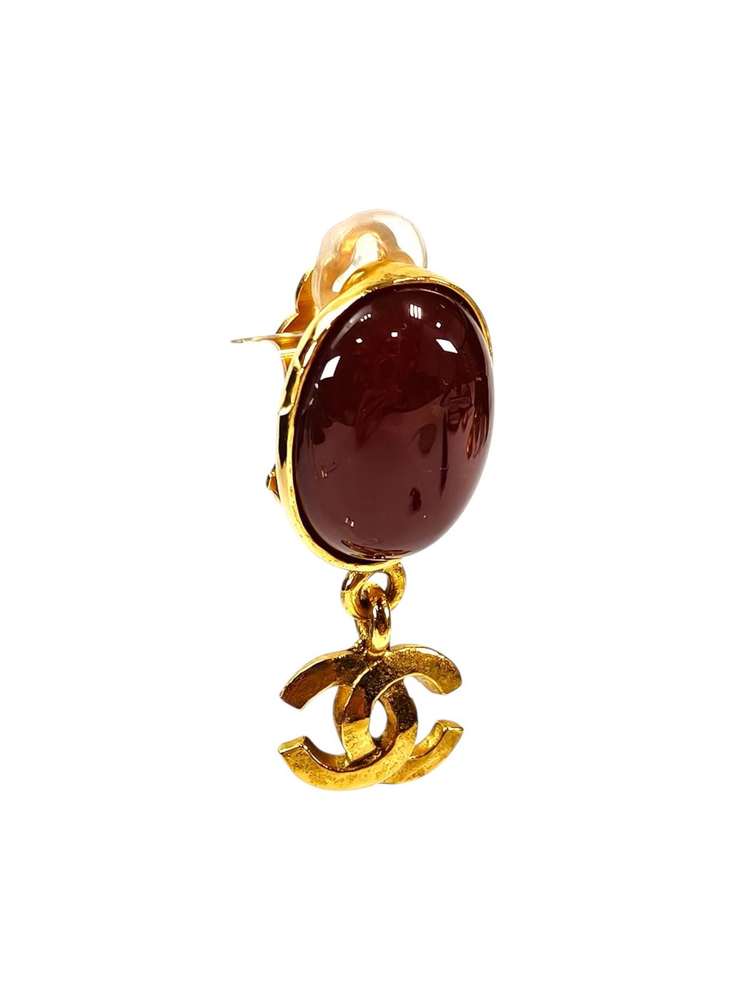 CHANEL Coco Mark Color Stone Earrings Control Number: 1602