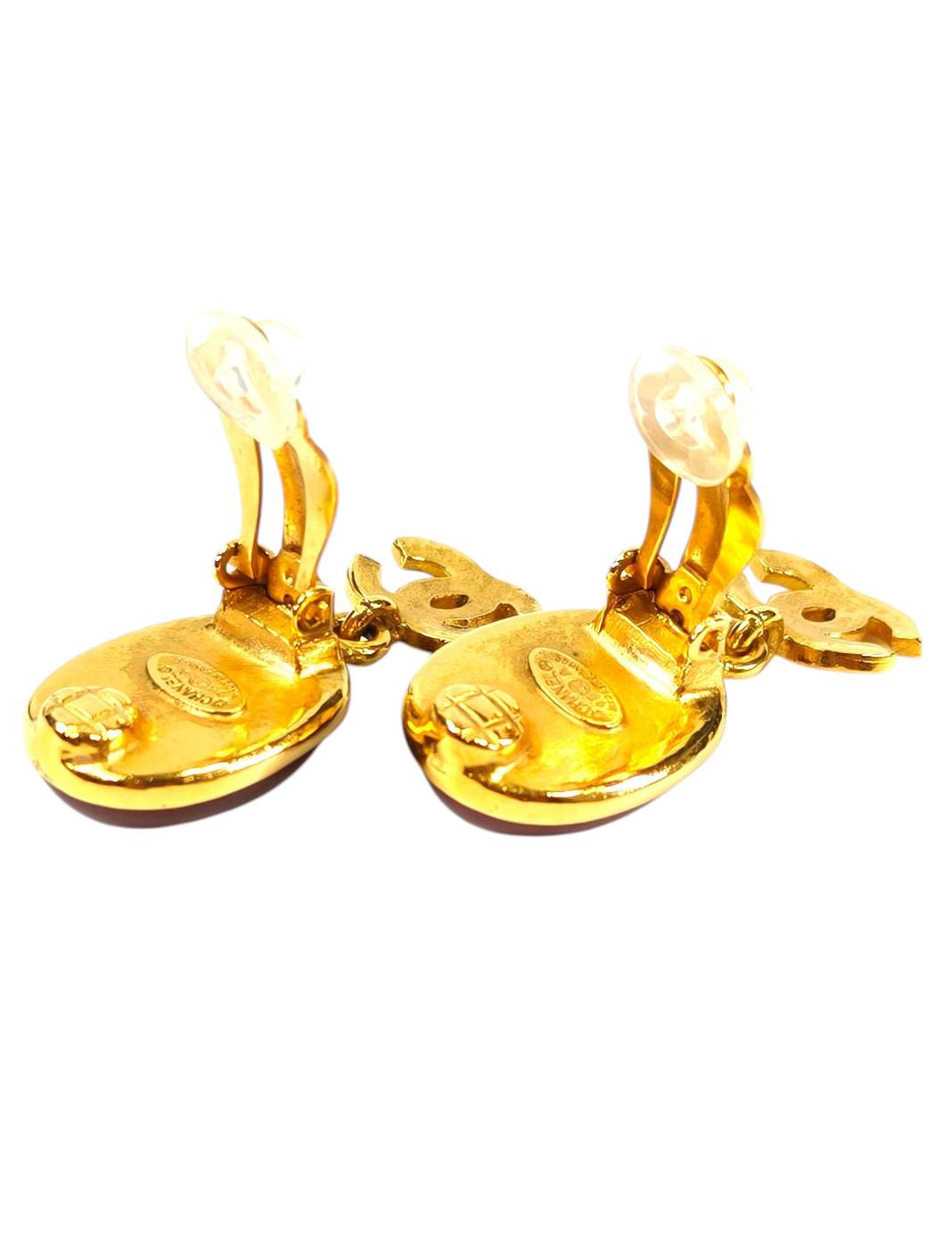 CHANEL Coco Mark Color Stone Earrings Control Number: 1602