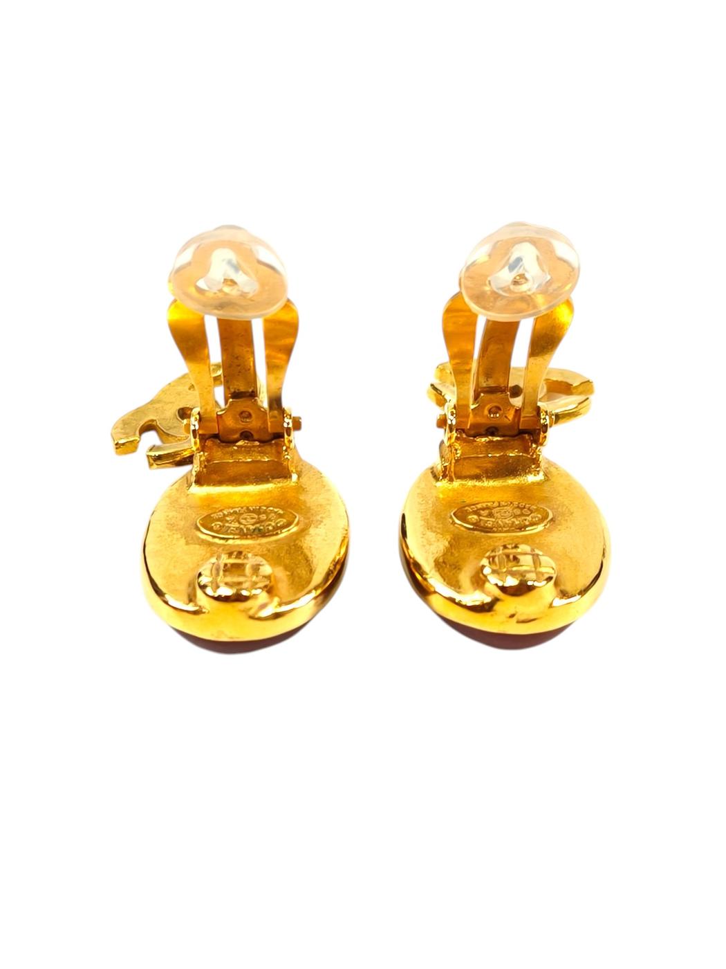 CHANEL Coco Mark Color Stone Earrings Control Number: 1602