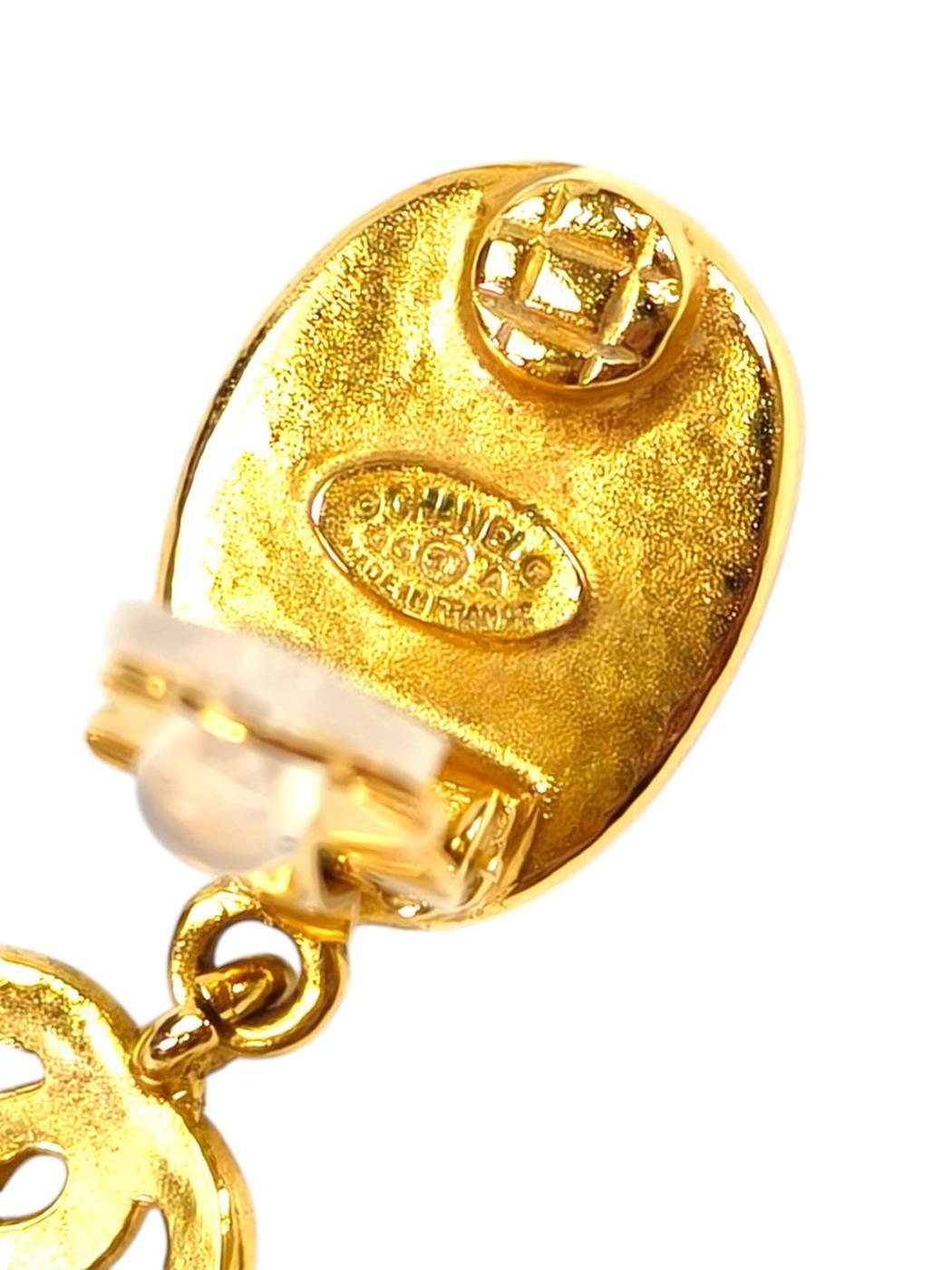 CHANEL Coco Mark Color Stone Earrings Control Number: 1602