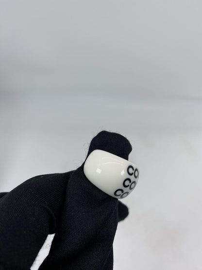 CHANEL シャネル リング 指輪 ココマーク 白 01P 管理番号：7379