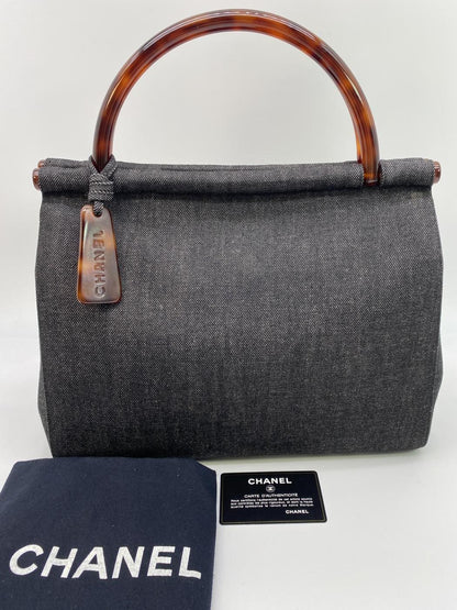 CHANEL シャネル ハンドバッグ デニム べっ甲 ココマーク  管理番号：8475