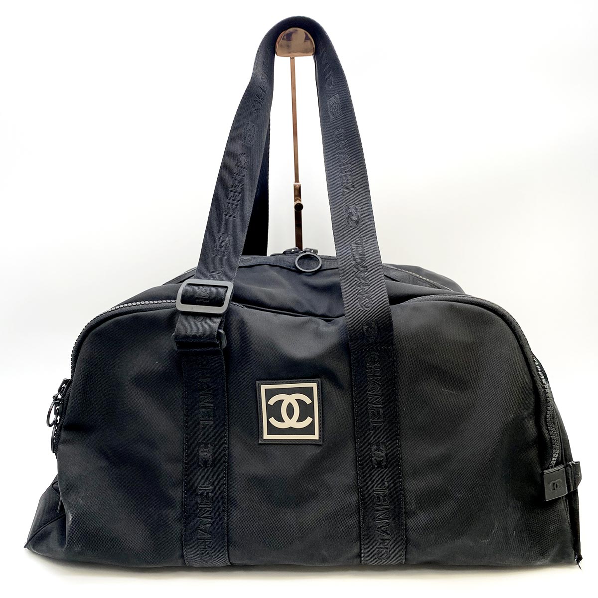CHANEL シャネル ボストンバッグ スポーツライン ナイロン ココマーク ブラック  管理番号：8562