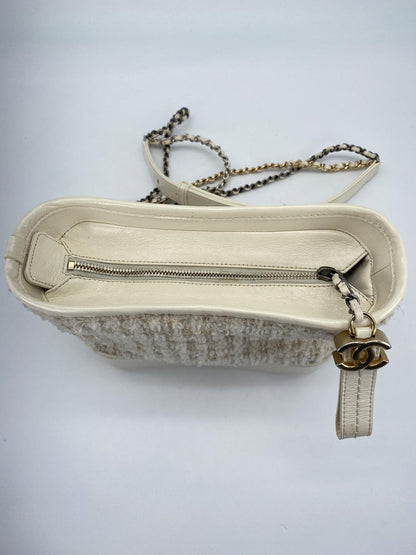 CHANEL Gabrielle de Small Hobo Bag Shoulder Bag Tweed White CHANEL A91810 Control Number: 8803