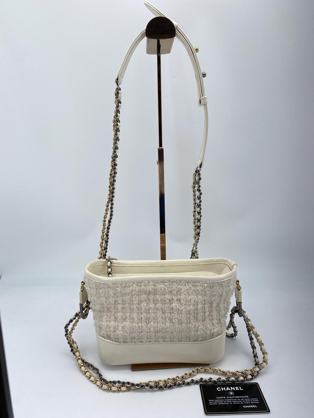CHANEL Gabrielle de Small Hobo Bag Shoulder Bag Tweed White CHANEL A91810 Control Number: 8803