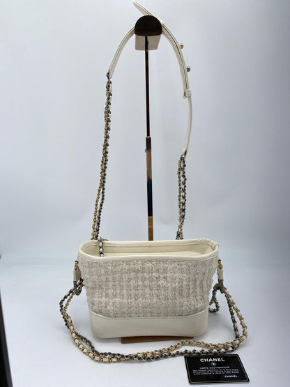 CHANEL Gabrielle de Small Hobo Bag Shoulder Bag Tweed White CHANEL A91810 Control Number: 8803