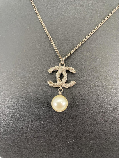 CHANEL シャネル ココパール ネックレス アクセサリー フェイクパール シンプル シルバー 管理番号：9012