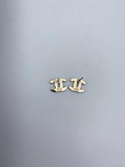 CHANEL シャネル ココマーク ピアス ラインストーン マルチカラー ゴールド 管理番号：9019