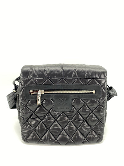 CHANEL シャネル コココクーン ショルダーバッグ 斜め掛け ナイロン 黒 A48616  管理番号：9259