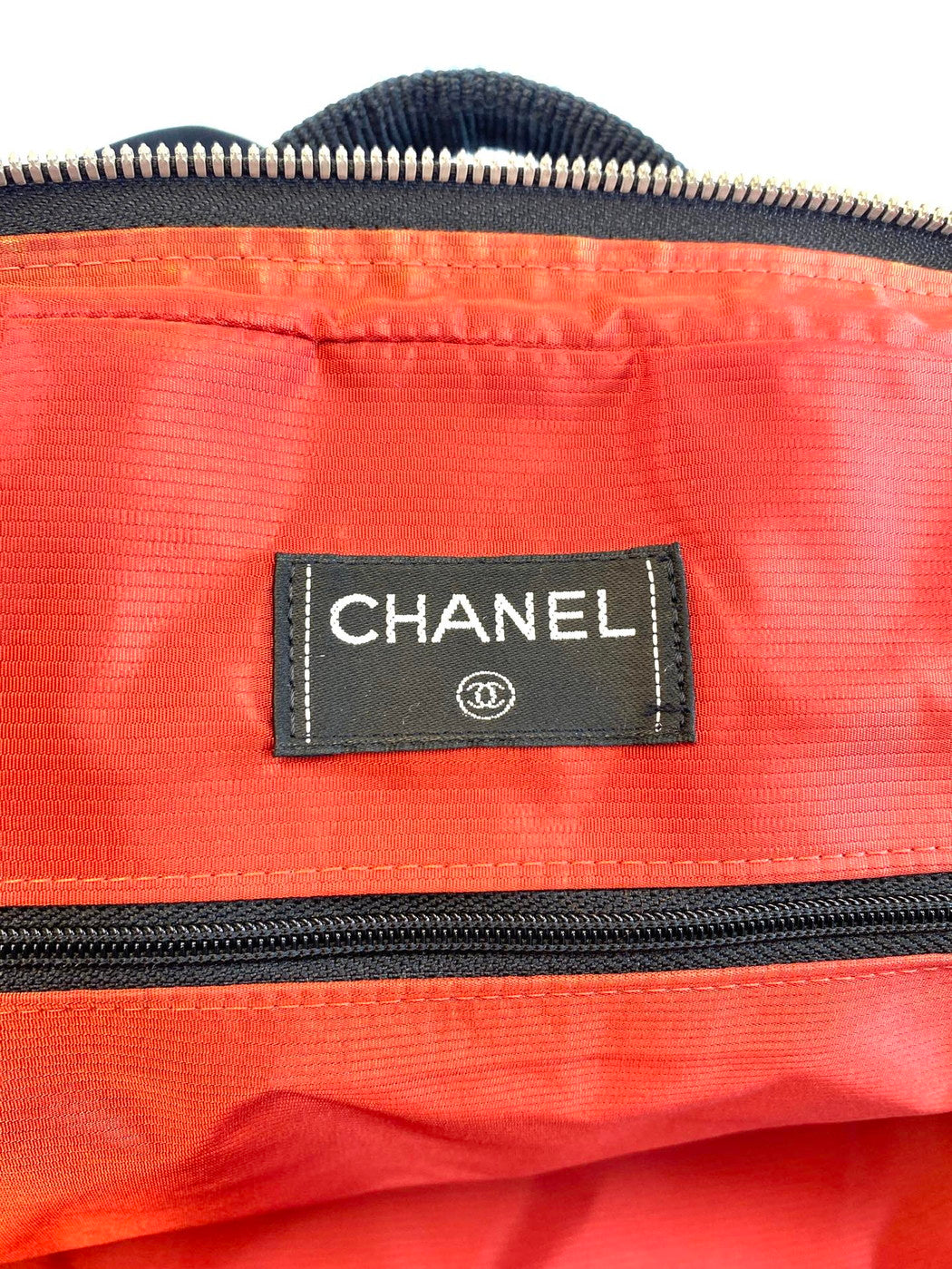 CHANEL シャネル 旧トラベルライン ショルダーバッグ 斜め掛け リュック バックパック ナイロンジャガード 黒 ブラック 管理番号：9473
