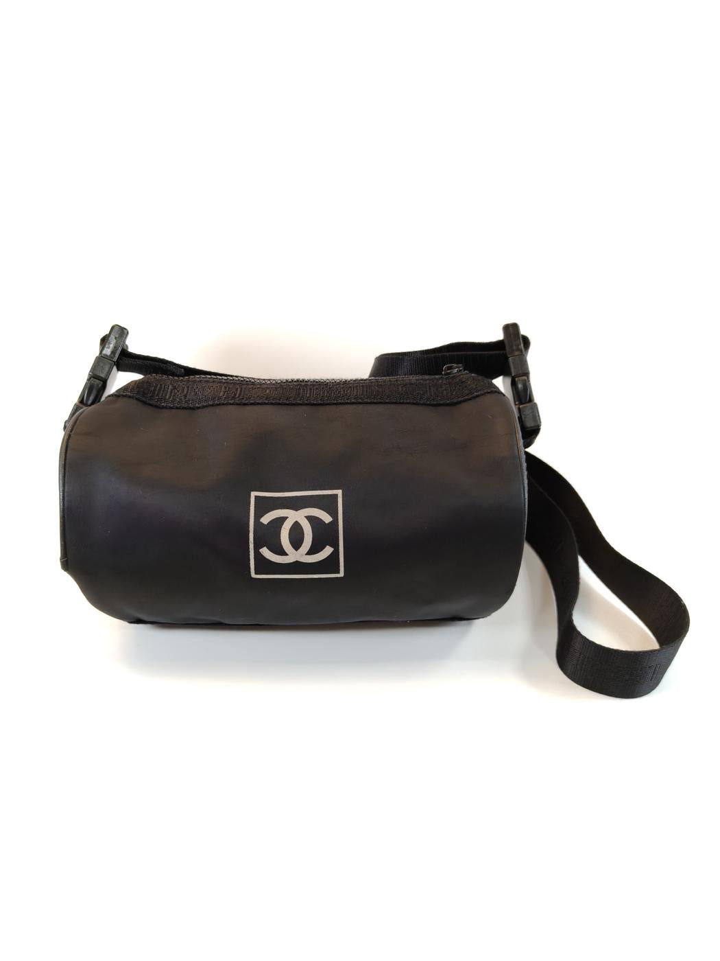 CHANEL シャネル ノベルティ ショルダーバッグ スポーツライン ミニドラム ブラック 管理番号：9607