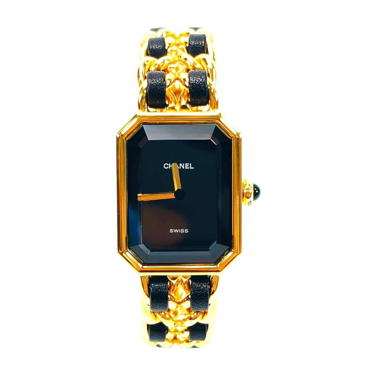 CHANEL シャネル プルミエール 腕時計 Sサイズ H0001 イエローゴールド ブラック文字盤 クォーツ 管理番号：9758