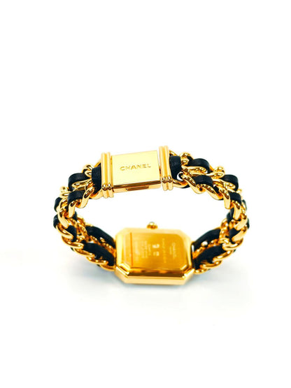 CHANEL シャネル プルミエール 腕時計 Sサイズ H0001 イエローゴールド ブラック文字盤 クォーツ 管理番号：9758