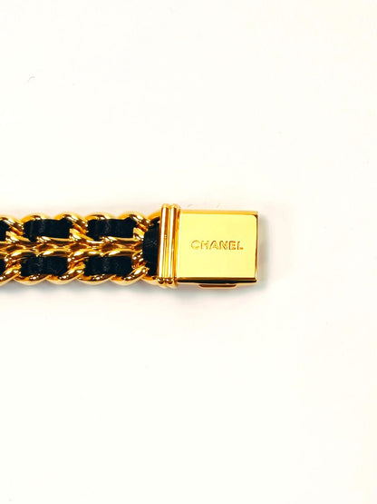 CHANEL シャネル プルミエール 腕時計 Sサイズ H0001 イエローゴールド ブラック文字盤 クォーツ 管理番号：9758