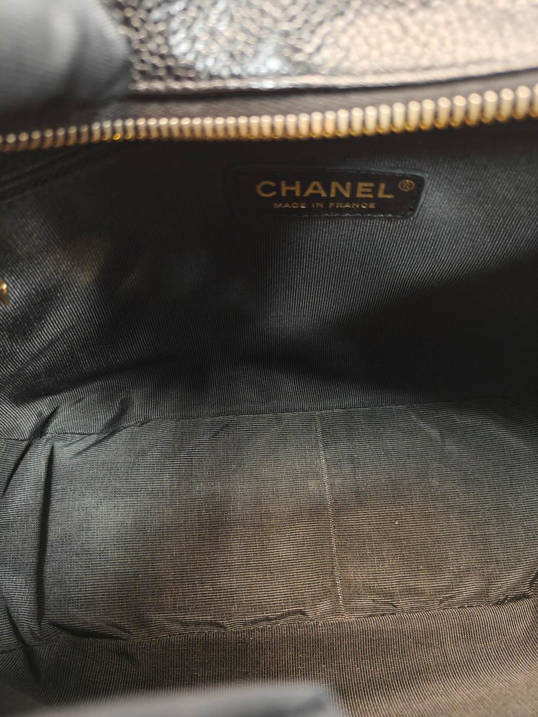 CHANEL シャネル ワンショルダーバッグ キャビアスキン 黒 チェーンショルダー 管理番号：9823