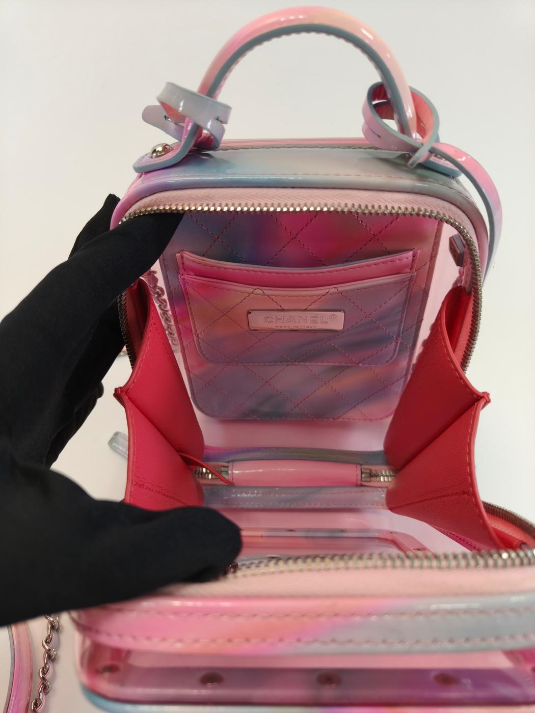 CHANEL シャネル CCフィリグリー 2Way ショルダーバッグ ハンドバッグ クリア ピンク 管理番号：9836