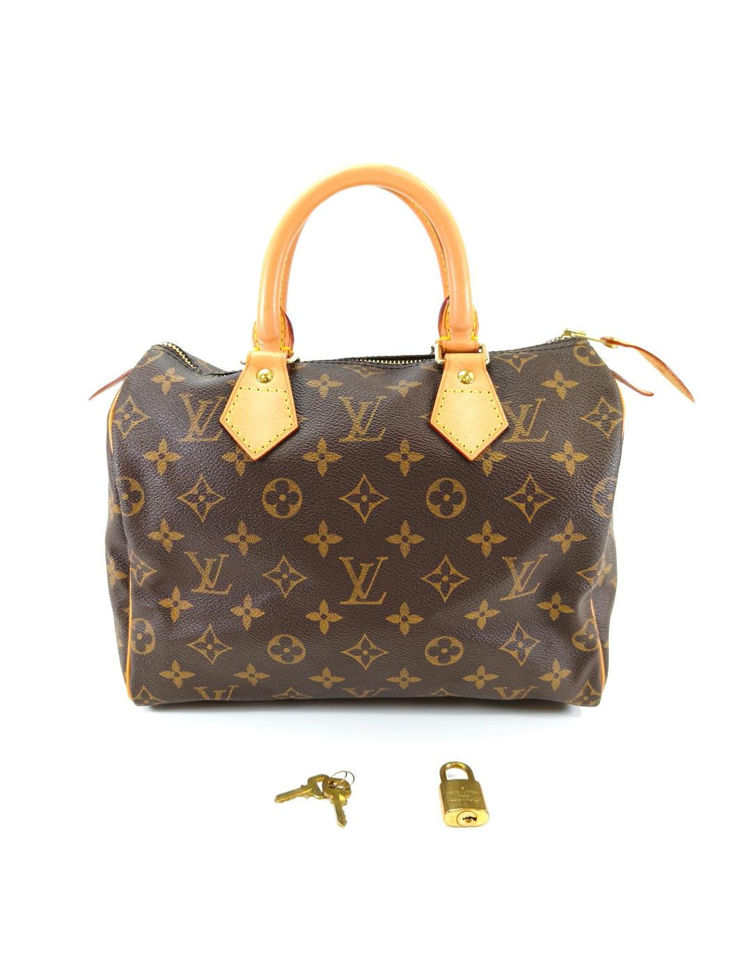 Louis Vuitton Speedy 25 Handbag Boston Bag M41528 Brown Control Number: 10427