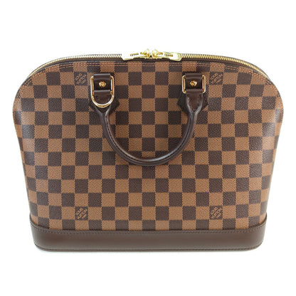 Louis Vuitton 路易威登 Damier Alma 手提包 棕色 成色佳 复古 正品 管理编号：10945