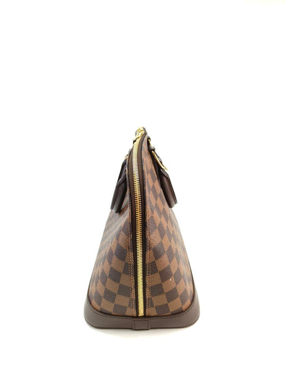 Louis Vuitton 路易威登 Damier Alma 手提包 棕色 成色佳 复古 正品 管理编号：10945