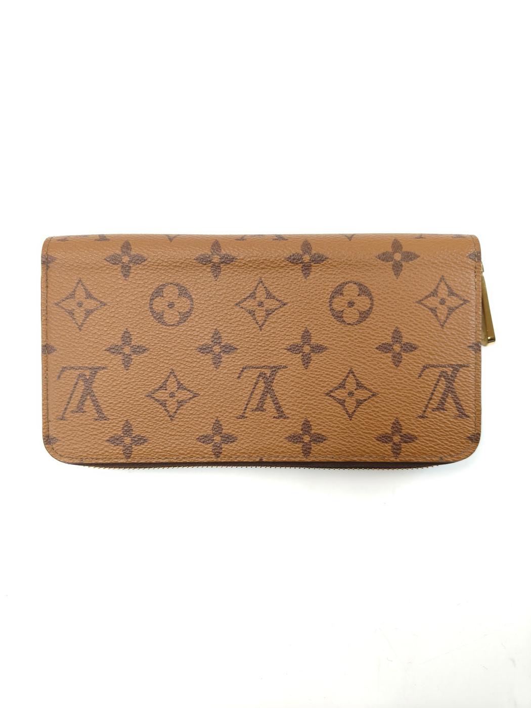Louis Vuitton 路易威登 Monogram Reverse 拉链钱包 棕色 长款钱包 管理编号：10991