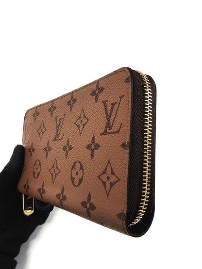Louis Vuitton 路易威登 Monogram Reverse 拉链钱包 棕色 长款钱包 管理编号：10991