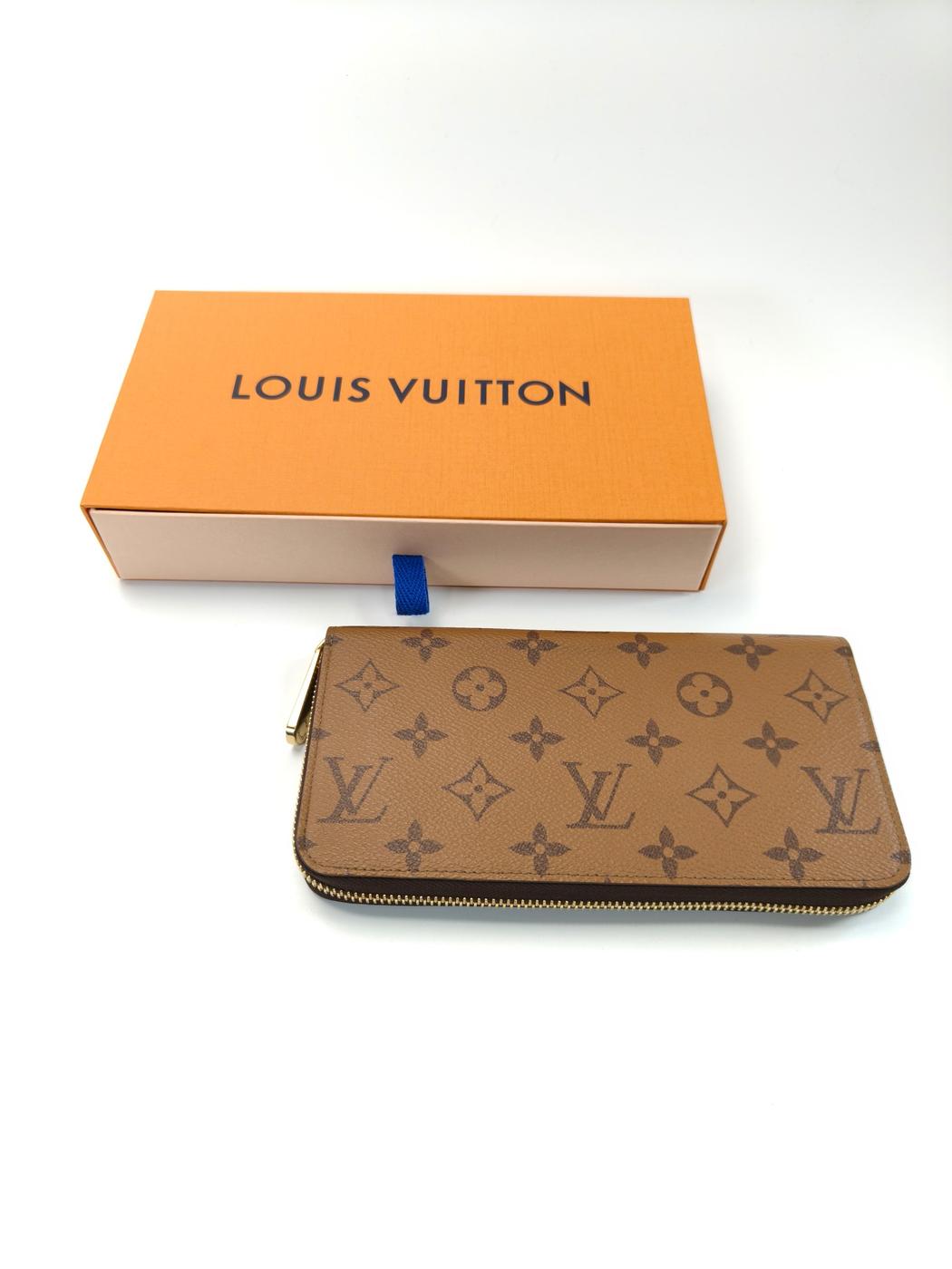 Louis Vuitton 路易威登 Monogram Reverse 拉链钱包 棕色 长款钱包 管理编号：10991