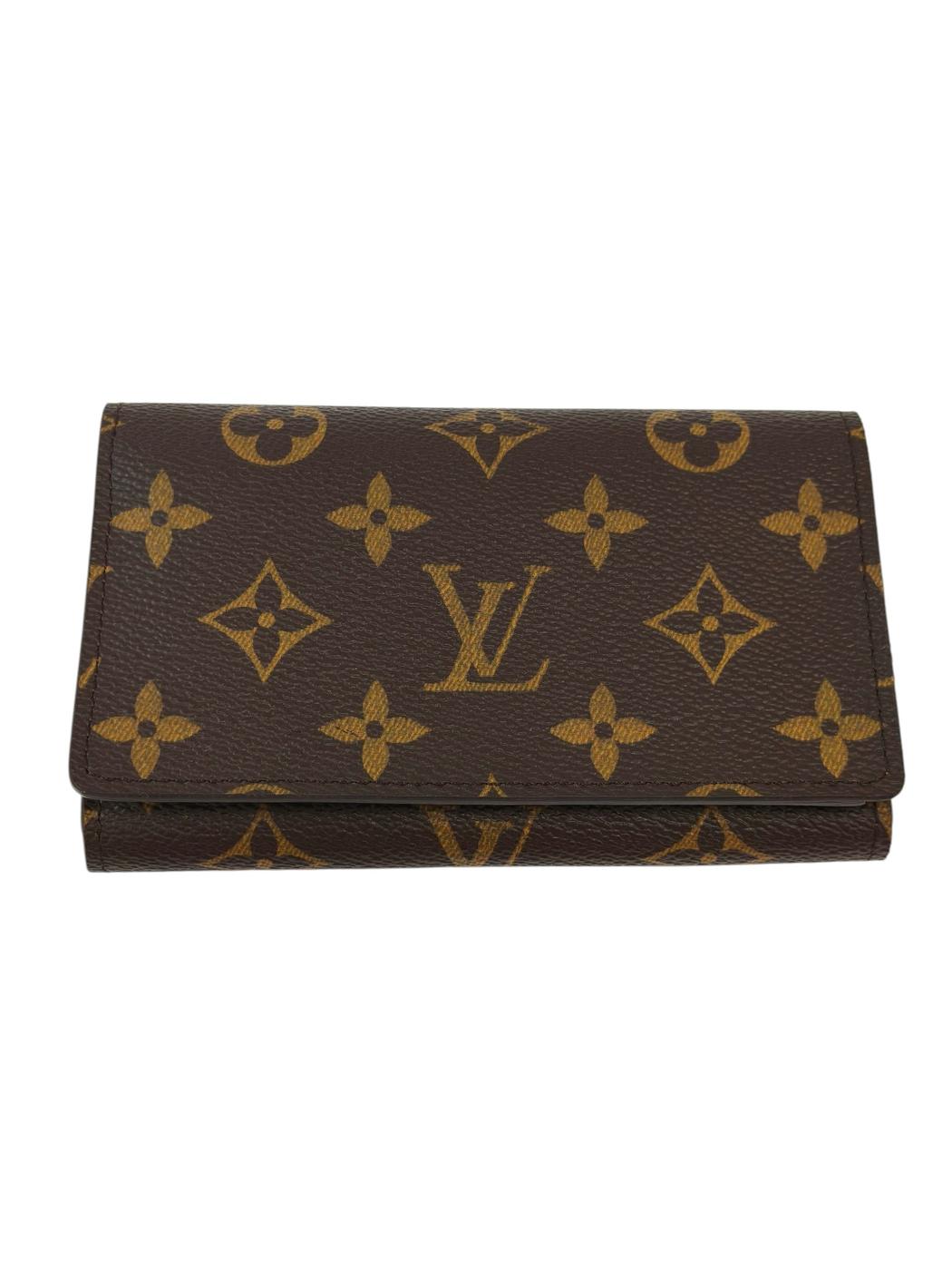 LV 路易威登 Monogram Portefeuille Trésor M61730 CA1077 钱包 棕色 管理编号：11871