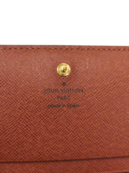 LV 路易威登 Monogram Portefeuille Trésor M61730 CA1077 钱包 棕色 管理编号：11871