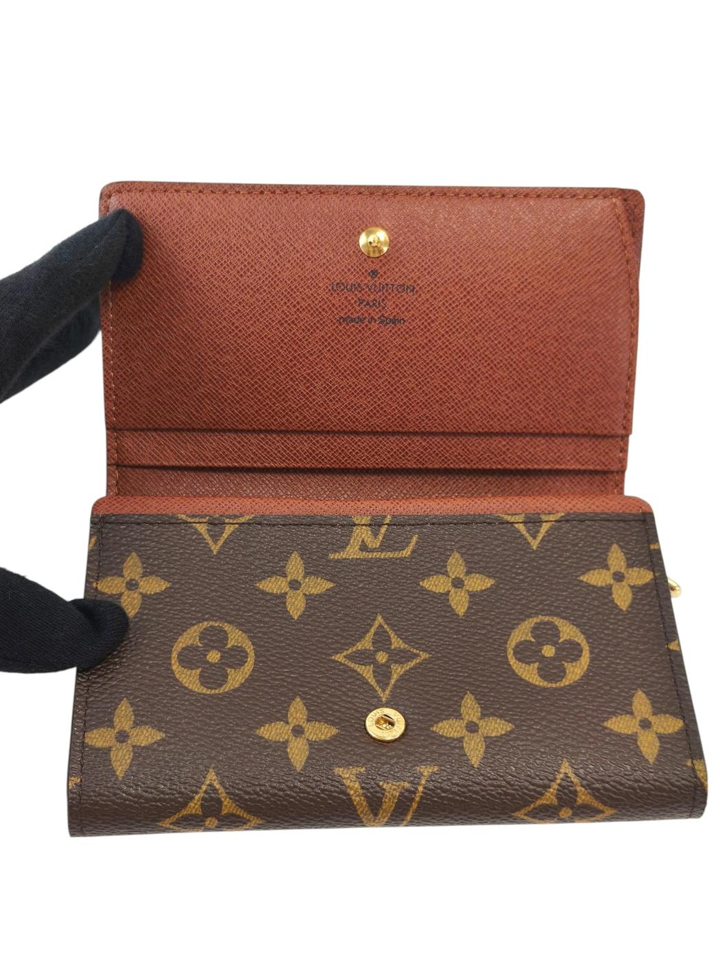 LV 路易威登 Monogram Portefeuille Trésor M61730 CA1077 钱包 棕色 管理编号：11871