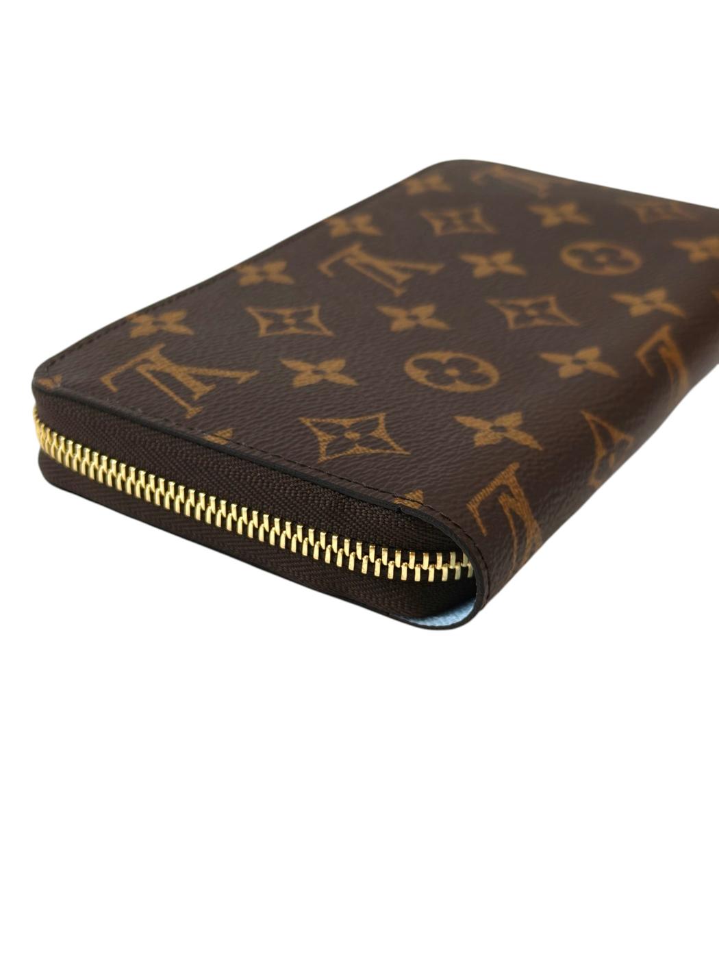 LV 路易威登 M28278 Monogram Zippy Wallet 天蓝色 钱包 茶 管理编号：11877