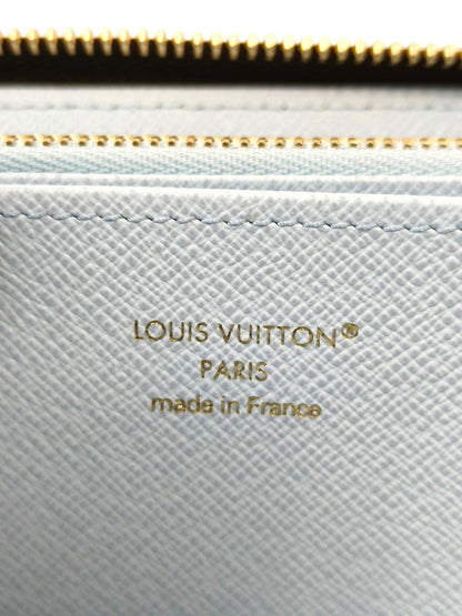 LV 路易威登 M28278 Monogram Zippy Wallet 天蓝色 钱包 茶 管理编号：11877