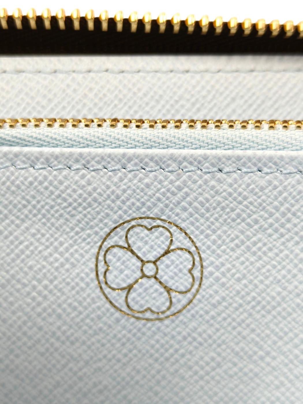 LV 路易威登 M28278 Monogram Zippy Wallet 天蓝色 钱包 茶 管理编号：11877